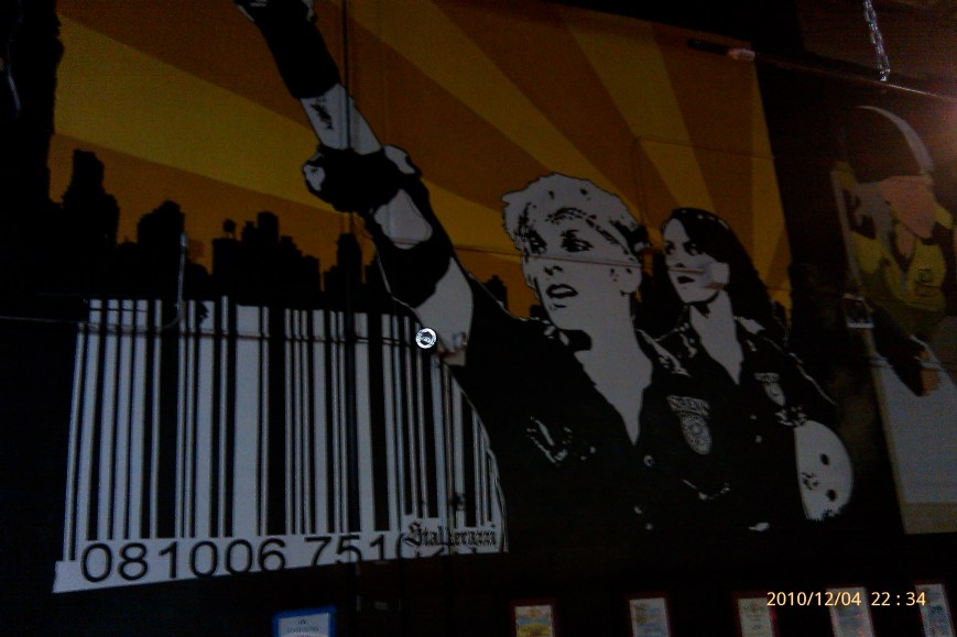 Artwork at the L.A. Derby Doll track