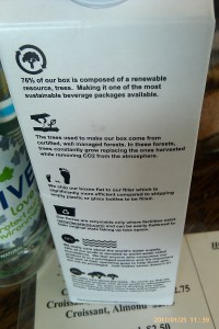 Boxed Water back of carton